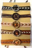 Wholesale DREAM CATCHER LEATHER ADJUSTABLE BRACELETS  (Sold by the piece or dozen)