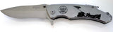 Buy SILVER IWO JIMA MARINES STAINLESS STEEL 8 INCH FOLDING KNIFE Bulk Price