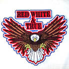 Wholesale JUMBO BACK PATCH RED WHITE TRUE EAGLE (Sold by the piece) * CLOSEOUT NOW $ 4.95 EA