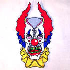 Wholesale JUMBO 9 INCH BACK PATCH CRAZY CLOWN (Sold by the piece) * CLOSEOUT NOW ONLY $ 4.95 EA