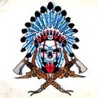 Wholesale JUMBO BACK 10 inch embroidered PATCH WAR CRY SCULL (Sold by the piece) * CLOSEOUT NOW ONLY $4.95 EA