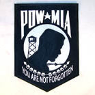 Wholesale JUMBO 10 INCH EMBROIDERED PATCH POW MIA  (Sold by the piece) -* CLOSEOUT $ 4.95 EA