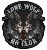 Buy jumbo 11 inch LONE WOLF CLUB JUMBO PATCHBulk Price