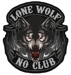 Buy jumbo 11 inch LONE WOLF CLUB JUMBO PATCHBulk Price