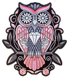 Wholesale JUMBO DIAMOND SUGAR OWL 9 INCH PATCH (Sold by the piece)