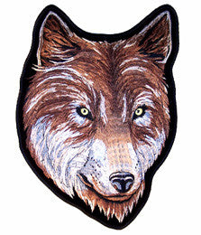 Wholesale JUMBO WOLF HEAD PATCH 11 INCH (Sold by the piece)