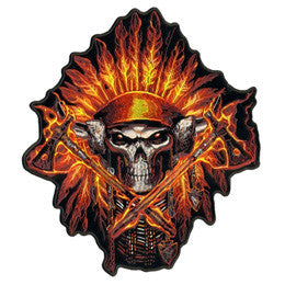 Wholesale JUMBO  FIRE HEADDRESS AXES  PATCH 6 INCH (Sold by the piece)