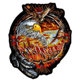 Wholesale JUMBO EAGLES DREAMCATCHER  PATCH 6 INCH (Sold by the piece)