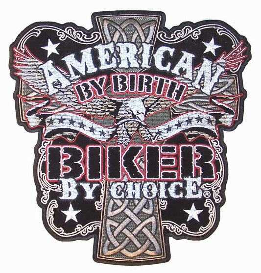 Buy JUMBO AMERICAN BY BIRTH BIKER BY CHOICE PATCH 10 INCHBulk Price