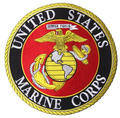 Wholesale JUMBO UNITED STATES MARINES USMC  EMBROIDERED PATCH 10 INCH (Sold by the piece)