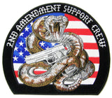 Wholesale 2ND AMENDMENT RATTLESNAKE EMBROIDERED PATCH 4 INCH (Sold by the piece)