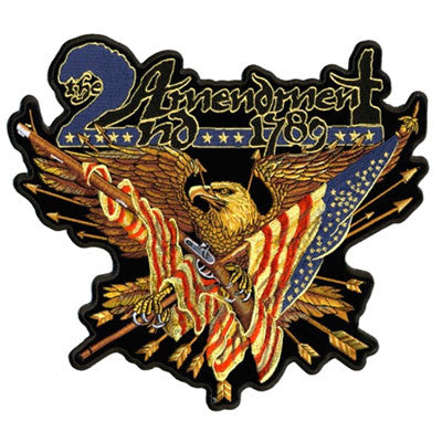 Buy JUMBO 2ND AMENDMENT EAGLE PATCH 6 INCH *- CLOSEOUT $5 EABulk Price