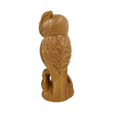 Wooden Handmade Carved Owl Statue