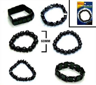 Buy CARDED HEMATITE ASSORTED MAGNETIC BRACELETS Bulk Price