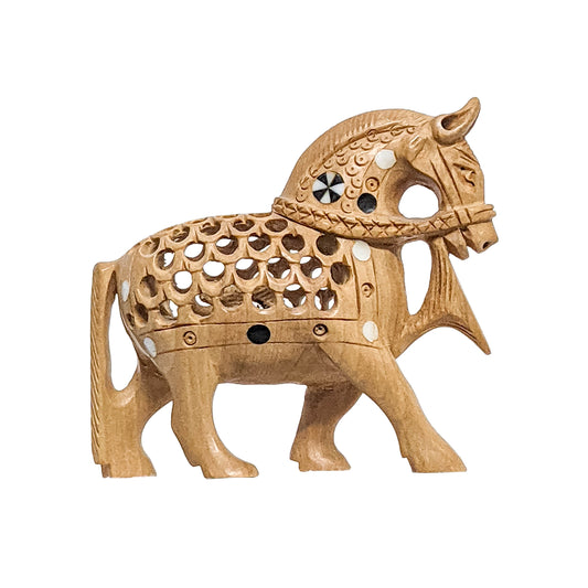 Wooden Horse with Jali Design