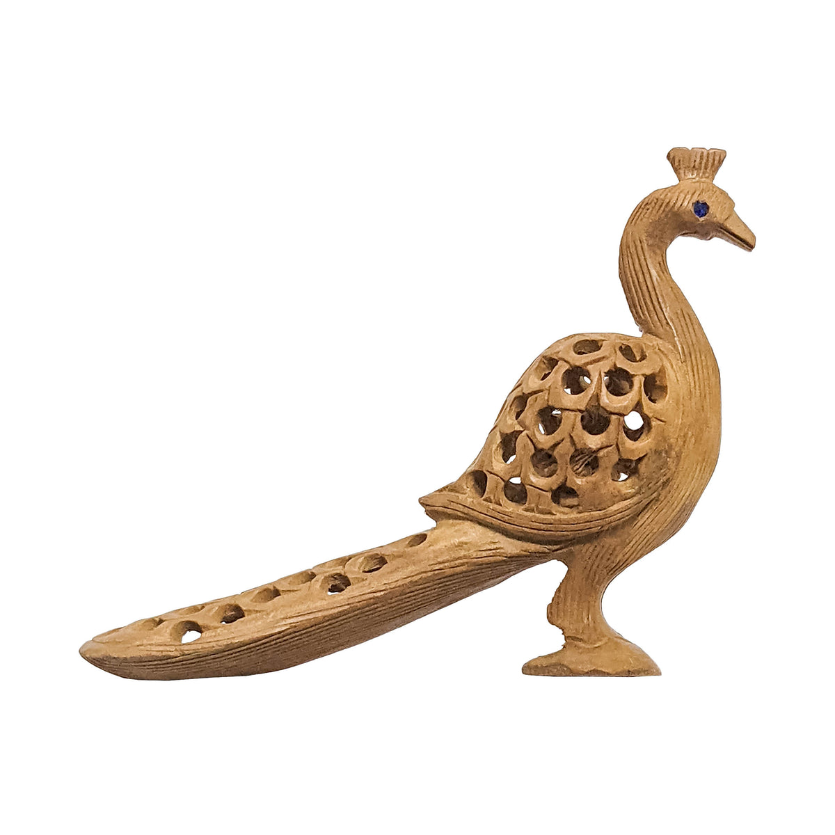 Wooden Peacock Statue