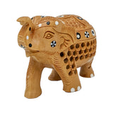 Handmade Carved Elephant Statue for Home Decor