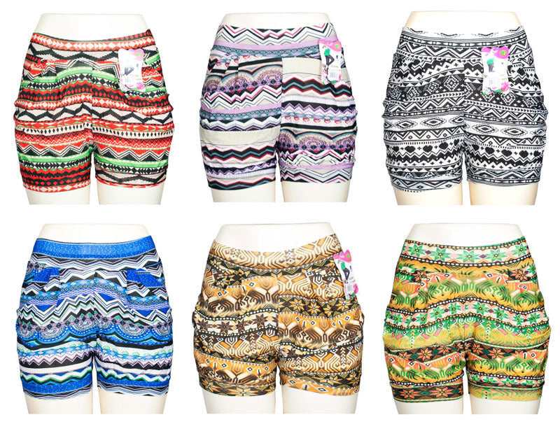 Casual Comfy Pull On Printed Shorts MOQ 12