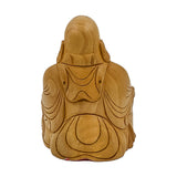 Hand Carved Natural Wood Buddha Sculpture