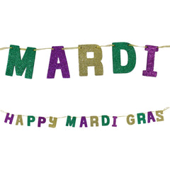 Mardi Gras Letter Banner In Bulk