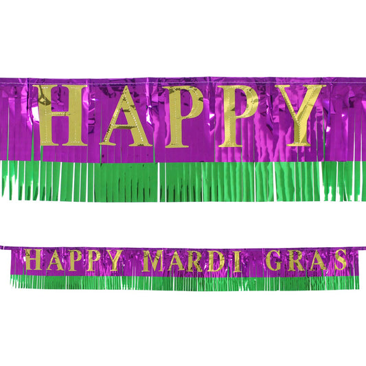 Mardi Gras Fringe Party Banner In Bulk