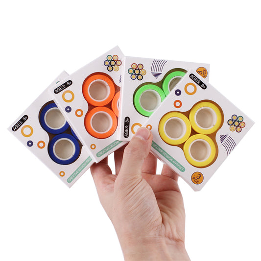 Magnetic Finger Roller Rings Fidget Toys