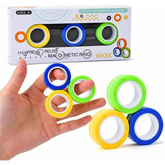 Magnetic Finger Roller Rings Fidget Toys