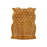 Handcrafted Wooden Owl Statue