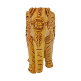 Handmade Jaali Trunk Down Carved Elephant