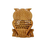 Wooden Handmade Carved Owl Statue