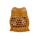 Wooden Handcrafted Owl Sitting Showpiece