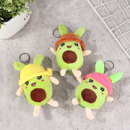 Fun to Your Accessories with Mini Avocado Doll Plush Pendant Keychains