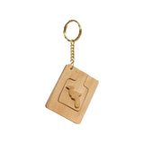 Wooden Mirror Keyring