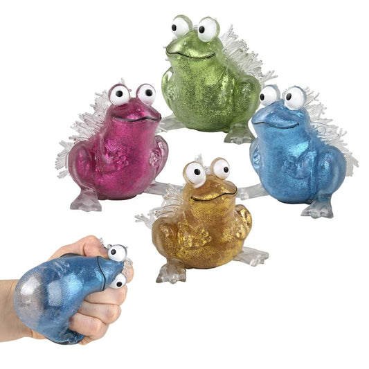 Metallic Frog Squish Puffer For Kids In Bulk- Assorted