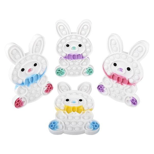 Bunny Bubble Popper with Bow Ties For Kids In Bulk- Assorted