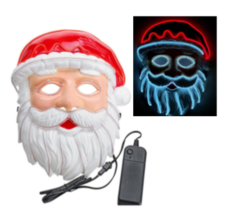 Buy WEARABLE LIGHT UP LED SANTA CLAUS MASKBulk Price