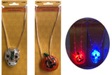 Large Pumpkin & Skull Light Necklace Glow Pendant