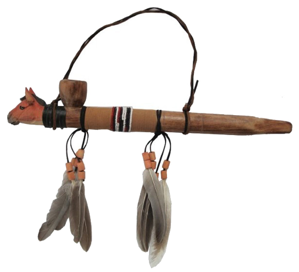 Wild Horse Head Wooden Peace Pipe In Bulk