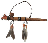 Buy WILD HORSE HEAD WOODEN PEACE PIPEBulk Price