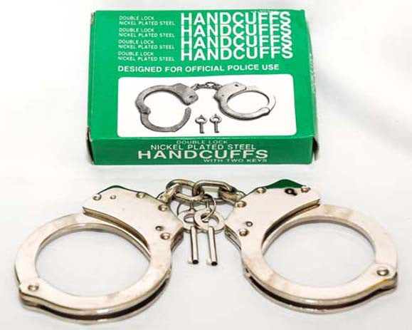 Buy OFFICIAL POLICE NICKEL PLATED STEEL HANDCUFFSBulk Price