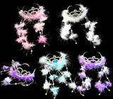 Wholesale PRINCESS TIARA WITH FEATHER TASSELS (Sold by the PIECE OR dozen)- *- CLOSEOUT NOW $1 EA