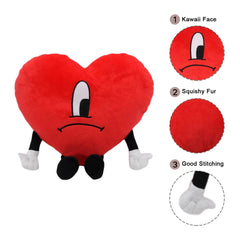 Coolest Accessory with New Bad Bunny Heart Style Plush Keychain