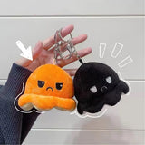 Mini Octopus Face Changing Flippy Soft Plush Keychains - Assorted