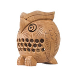 Handcrafted Wooden Owl Statue