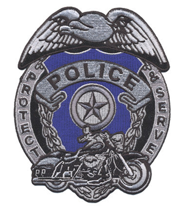 Wholesale BIKER POLICE BADGE PATCH (Sold by the piece)