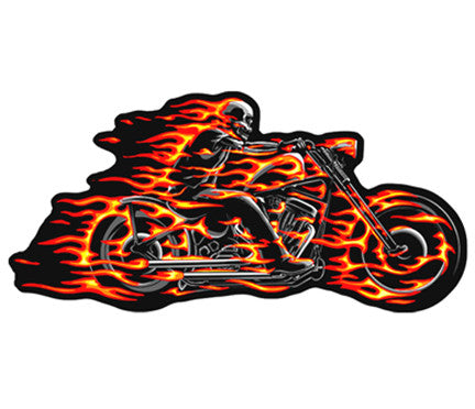 Wholesale FLAMING BIKE PATCH (Sold by the piece)