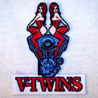 Wholesale V TWINS 4 INCH PATCH (Sold by the piece or dozen ) CLOSOUT AS LOW AS 75 CENTS