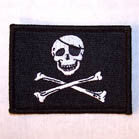 Wholesale PIRATE SKULL X BONES 3 INCH PATCH ( Sold by the piece or dozen ) *- CLOSEOUT AS LOW AS 75 CENTS EA