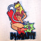 Wholesale DYNAMITE CHICK 4 INCH  PATCH (Sold by the piece OR dozen ) -* CLOSEOUT AS LOW AS 75 CENTS EA