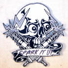 Wholesale SPARK IT UP 4 INCH PATCH (Sold by the piece OR dozen ) -* CLOSEOUT NOW ONLY .50 EA BY THE DOZEN